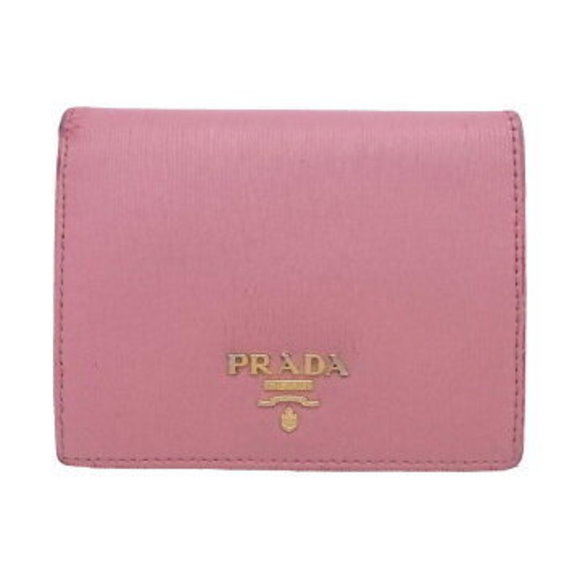 Prada bifold Wallet pink leather - Picture 1 of 3